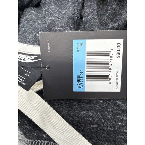 Nike Women's Sportswear Gym Pullover Hoodie Gray/Black/White Medium New - Picture 6 of 9